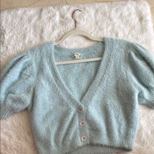 Women's Light Blue Cardigan Sweater